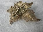 Verguld zilveren filigrain broche., Ophalen, 4 tot 7 cm, Zo goed als nieuw, Goud