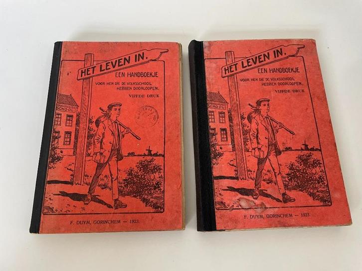 C333 Oud schoolboekje Het Leven in Diym Handboekje, Antiek en Kunst, Antiek | Boeken en Bijbels, Ophalen of Verzenden