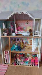 Barbiehuis Compleet met Barbies & Cabrio, Kinderen en Baby's, Speelgoed | Poppenhuizen, Ophalen