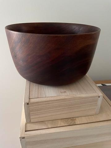 Grote hout houten schaal kom serveerschaal retro vintage beschikbaar voor biedingen