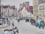 Piet Cornelis Kramer (1879-1940) - Gezicht op Brugge (1929), Antiek en Kunst, Kunst | Schilderijen | Klassiek, Ophalen of Verzenden