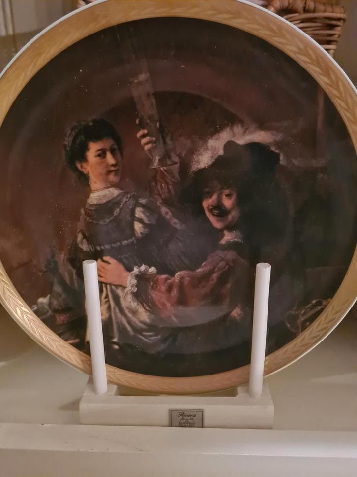 Decoratief Bord met Renaissance Voorstelling, Antiek en Kunst, Antiek | Wandborden en Tegels, Ophalen of Verzenden