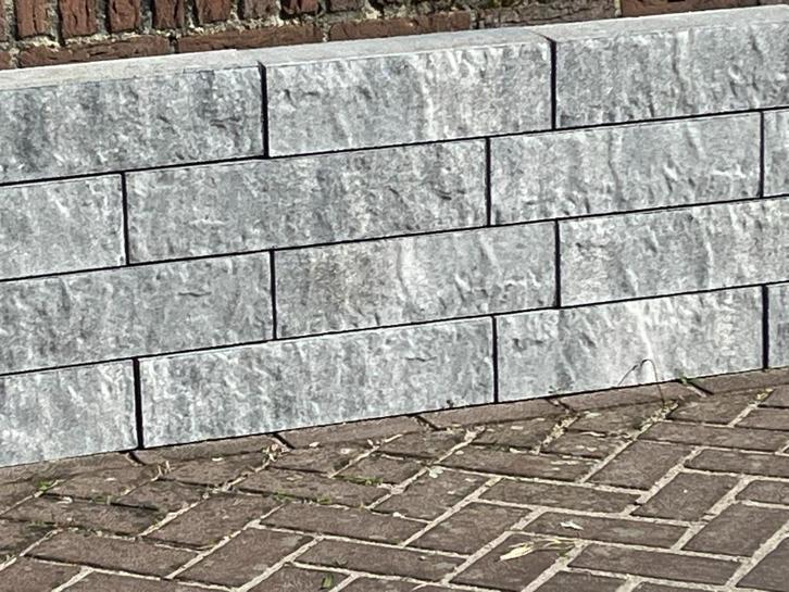 Koopje!! 120 ST STAPELBLOKKEN € 125,00!! grijs genuanceerd, Tuin en Terras, Bielzen en Borders, Nieuw, Minder dan 25 cm, Minder dan 100 cm