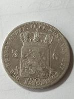 Halve gulden 1861 Willem drie, Postzegels en Munten, Munten | Nederland, Ophalen of Verzenden, Koning Willem III, Zilver