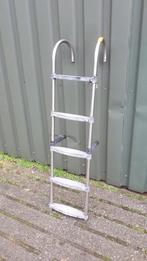 RVS Aanlegsteigerladder / Zwemtrap, Tuin en Terras, Zwembad-toebehoren, Ophalen, Zo goed als nieuw