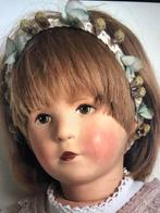 Antieke oude Kathe Kruse pop 50cm met pruikje van echt haar, Ophalen of Verzenden, Zo goed als nieuw, Pop