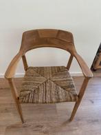 Van der Leeden eetkamerstoelen set van 4, naturel teak abaca, Huis en Inrichting, Stoelen, Ophalen, Bruin, Nieuw, Vier