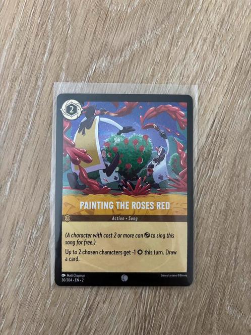 Painting the Roses Red 30/204 Foil RTF Lorcana, Hobby en Vrije tijd, Verzamelkaartspellen | Overige, Zo goed als nieuw, Losse kaart