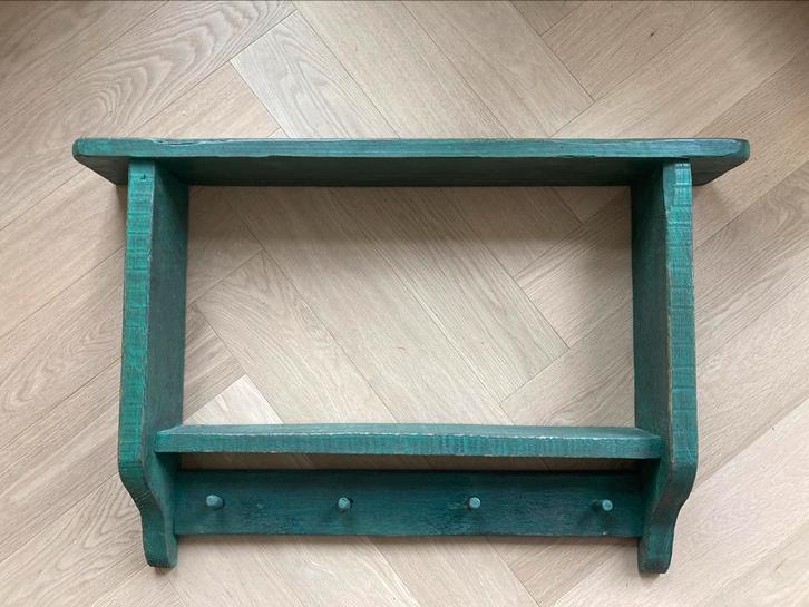 Mooi handgemaakt houten wandrek commoderek wandkastje, Huis en Inrichting, Woonaccessoires | Wandplanken en Boekenplanken, Zo goed als nieuw