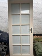 Binnendeur 201x92cm met glas en kozijn, Ophalen, Gebruikt, 80 tot 100 cm, Binnendeur