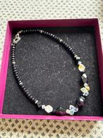 Elegante zwarte ketting met kristallen smetsers, Met kristal, Overige materialen, Zwart, Ophalen of Verzenden