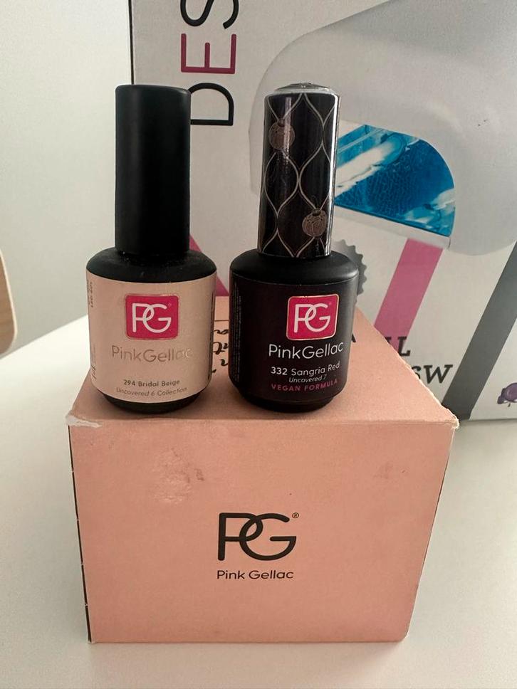 Pink Gellac Set, Sieraden, Tassen en Uiterlijk, Uiterlijk | Cosmetica en Make-up, Nieuw, Make-up, Handen en Nagels, Roze, Ophalen of Verzenden