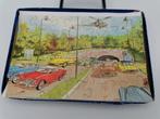 Vintage 2x Franse/Parijs puzzle, jaren 50., Simca, DS, etc, Auto's, Ophalen of Verzenden, Zo goed als nieuw