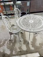 Tuintafel met 4 Stoelen brocante bistro set, Gebruikt, Verzenden, W, Rond