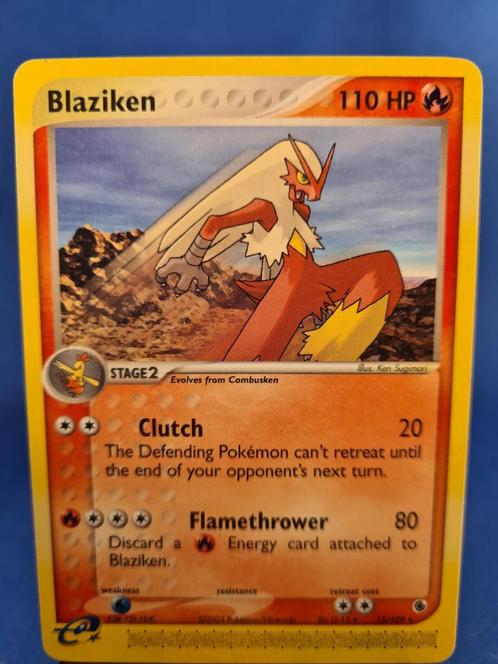 Blaziken 15/109 - Ruby &amp; Sapphire, Hobby en Vrije tijd, Verzamelkaartspellen | Pokémon, Gebruikt, Verzenden