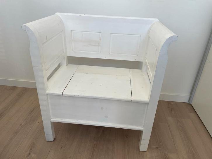 Houten Klepbankje - Opbergruimte!, Huis en Inrichting, Fauteuils, Gebruikt, Hout, 75 tot 100 cm, Minder dan 75 cm, Ophalen