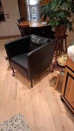 Gratis zwart leren stoel ikea, Huis en Inrichting, Stoelen, Ophalen, Gebruikt, Zwart, Leer
