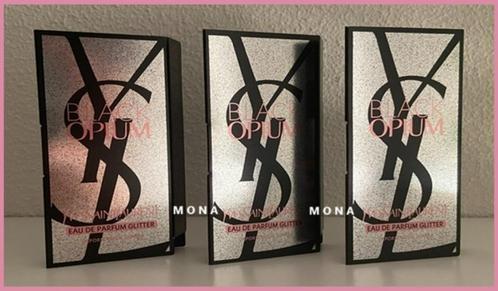 Black Opium Glitter 3x parfum sample proefje tester monster, Sieraden, Tassen en Uiterlijk, Uiterlijk | Parfum, Nieuw, Verzenden
