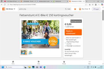 kortingsvoucher E bike fietsenstunt of upway beschikbaar voor biedingen
