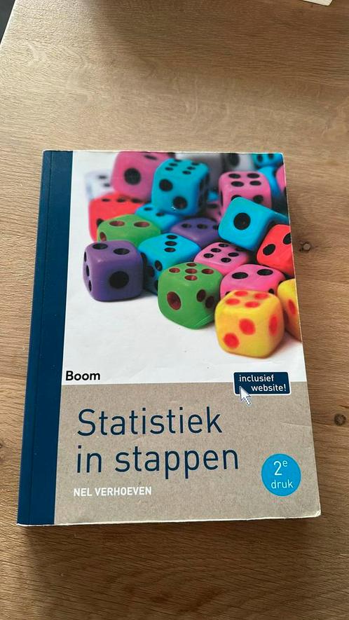 Nel Verhoeven - Statistiek in stappen, Boeken, Studieboeken en Cursussen, Zo goed als nieuw, HBO, Beta, Ophalen of Verzenden