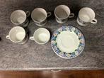 Vintage 6x kop en schotel, Ophalen of Verzenden