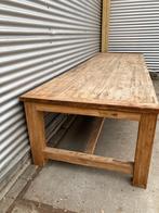 Showmodel teakhouten zeer grote tafel 400x120 cm, Huis en Inrichting, Tafels | Eettafels, Ophalen, Gebruikt, 100 tot 150 cm, Teakhout