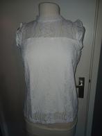 Mi Piace Offwhite Kant Top Mouwloos - Maat M, Kleding | Dames, Tops, Maat 38/40 (M), Mi Piace, Wit, Ophalen of Verzenden