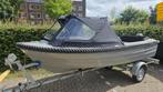 Mooie Seafinder 435 Nardo grey met 9,8pk motor en trailer, Ophalen, Tot 10 pk, Zo goed als nieuw, 3 tot 6 meter