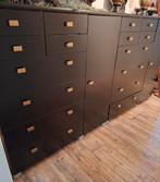 2 lade kasten zwart geverfd, Ophalen, Zo goed als nieuw