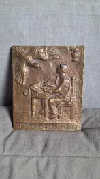 Plaquette brons "ST Johannes Evangelist"., Ophalen of Verzenden, Brons