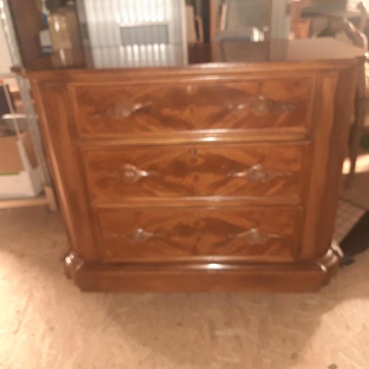 Antieke ladekast commode met 3 lades, Antiek en Kunst, Antiek | Meubels | Kasten, Ophalen