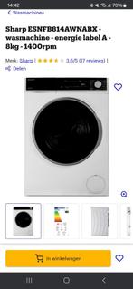 Washing machine, Witgoed en Apparatuur, Wasmachines, Ophalen, 1200 tot 1600 toeren, 8 tot 10 kg, Zo goed als nieuw