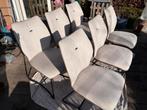 6 Henders & Hazel eetkamerstoelen - stoffen bekleding beige, Ophalen, Gebruikt, Overige kleuren, Stof
