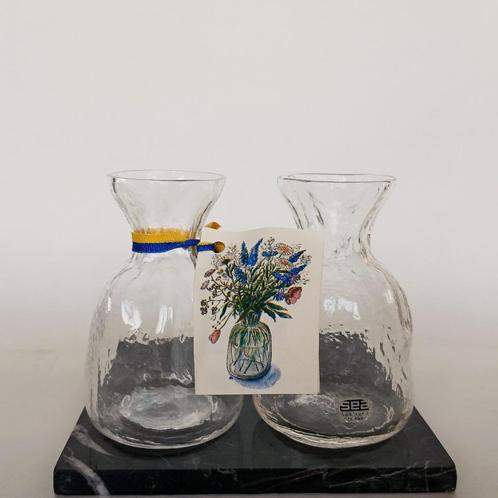 2 Miniatuurvaasjes SEA Glasbruk Rune Strand Vintage Design, Antiek en Kunst, Antiek | Glas en Kristal, Ophalen of Verzenden