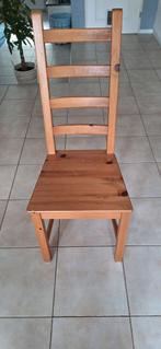 Houten eetkamerstoelen 2x, Huis en Inrichting, Ophalen, Gebruikt, Bruin, Twee