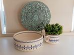 Brocante porseleinen lampet antieke schaal met toiletpot, Ophalen of Verzenden