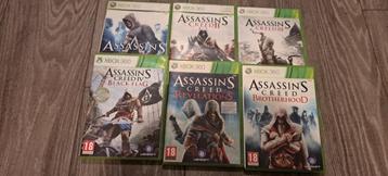 Aangeboden verzameling  ASSASSIN`S CREED Xbox 360 games !! beschikbaar voor biedingen
