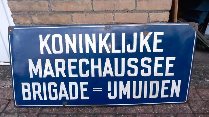 Orgineel groot emaille bord 100x45cm, circa jaren '60, Verzamelen, Militaria | Algemeen, Landmacht, Nederland, Ophalen of Verzenden