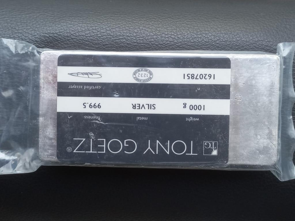 Zilverbaar 1000 gram Ag 999,5, Postzegels en Munten, Ophalen of Verzenden, Zilver