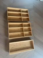 Ikea bamboe houten bestekbakken, Minder dan 50 cm, Ophalen of Verzenden, Zo goed als nieuw, Minder dan 100 cm