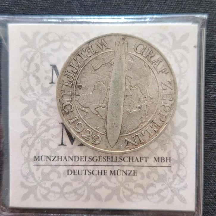 3 Reichsmark Weimar Republiek 1929-1930 "F", Postzegels en Munten, Munten | Europa | Niet-Euromunten, Duitsland, Ophalen of Verzenden