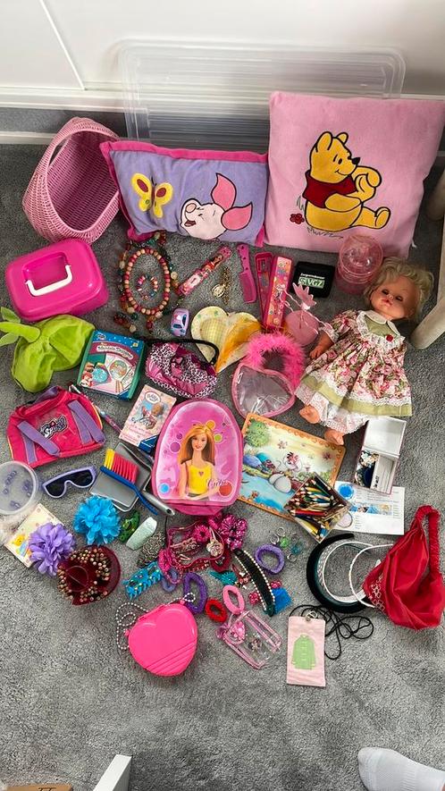 Roze tasjes, mandjes, kettingen, vaasjes, pennenbak en meer, Kinderen en Baby's, Speelgoed | Overig, Zo goed als nieuw, Meisje