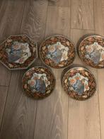 5 zeldzame antieke ROYAL PEACOCK wandborden, Ophalen of Verzenden