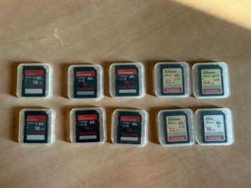10 stuks: Sandisk SD/SDHC memory cards/ geheugenkaart  beschikbaar voor biedingen