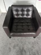 Leren fauteuil Ikea donkerbruin(loveseat), Ophalen, Gebruikt, Eenpersoons, 75 tot 100 cm