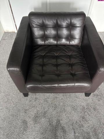 Leren fauteuil Ikea donkerbruin(loveseat)