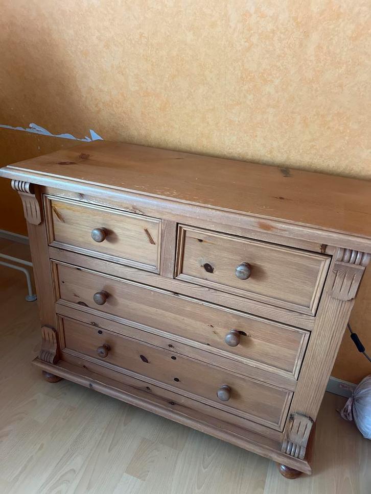 Grenen Ladekast met 4 Lades, Huis en Inrichting, Kasten | Dressoirs, Gebruikt, 50 tot 100 cm, 25 tot 50 cm, Met lade(s), Grenenhout