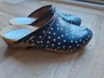 Zweedse Dina klompen blauw wit gestipt maat 39, Blauw, Dina klompen, Overige typen, Ophalen of Verzenden