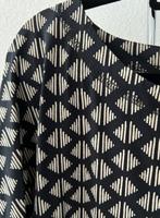 EXPRESSO jurk Daisy travelstof zwart beige 44, Zwart, Maat 42/44 (L), Zo goed als nieuw, Onder de knie