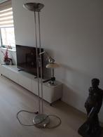 Staande vloerlamp met leeslamp rvs hoog 180 cm, Huis en Inrichting, Lampen | Vloerlampen, Ophalen, Gebruikt, 150 tot 200 cm